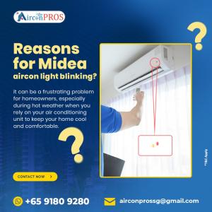 Reasons for Midea aircon light blinking?