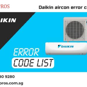 Daikin aircon ERROR code & details