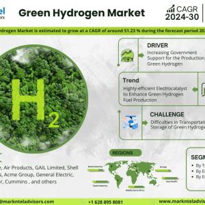 Green Hydrogen Market Size is Surpassing 51.23% CAGR Growth by 2030 | MarkNtel Advisors