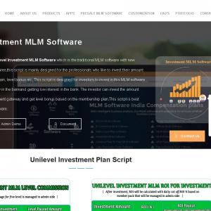 Readymade php Unilevel Investment MLM Software