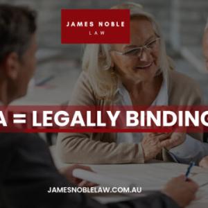 Is your binding financial agreement legally binding?