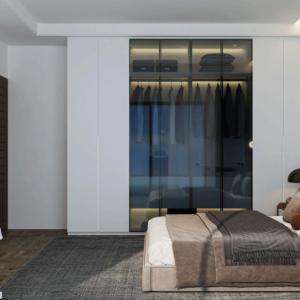 What do stylish wardrobes with glass doors do for your interior?