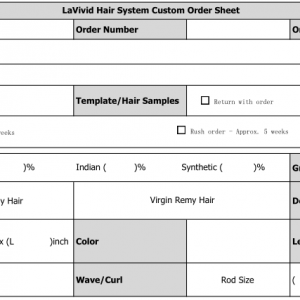How to fill out a custom made hair system form