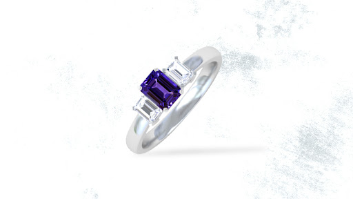 Three Stone Tanzanite Ring