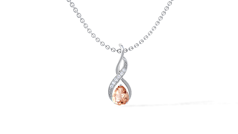 Pear Shape Morganite Pendant