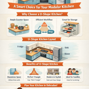 U-Shape Kitchen Design: A Smart Choice for Your Modular Kitchen