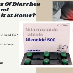 Should nitazoxanide be taken with food?