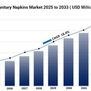 Biodegradable Sanitary Napkins Market is Expected to Reach USD 11,504.6 Million by 2033
