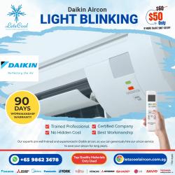Can aircon servicing prevent Daikin light blinking problems?