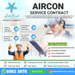 Are repairs included in an aircon service contract?