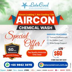 What chemicals are used in the aircon chemical wash?