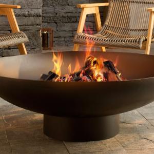 An Outdoor Modern Fire Pit Is Ideal For House Parties