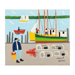 Maud Lewis 'Lobsterman' Painting Once Traded for A Tie Tack Fetches more than $50,000 at Auction