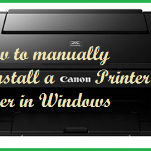 How to manually uninstall a Canon Printer driver in Windows