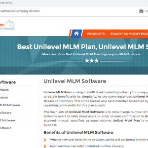 Turn your business idea's into reality using our Unilevel MLM Software 