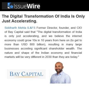 Businesses need to think digital says Siddharth Mehta of Bay Capital