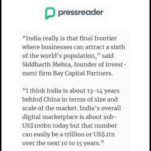 Siddharth Mehta Bay Capital: India's digital marketplace