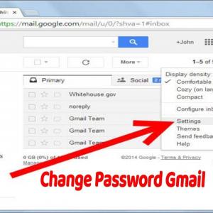 How to change gmail password in android phone?