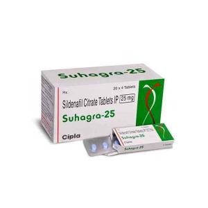 Suhagra 25 Sildenafil tablet: Uses, Reviews, Price, Dosage 